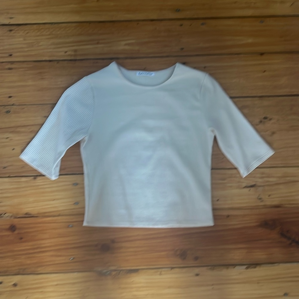 Reformation 3/4 sleeve crop top